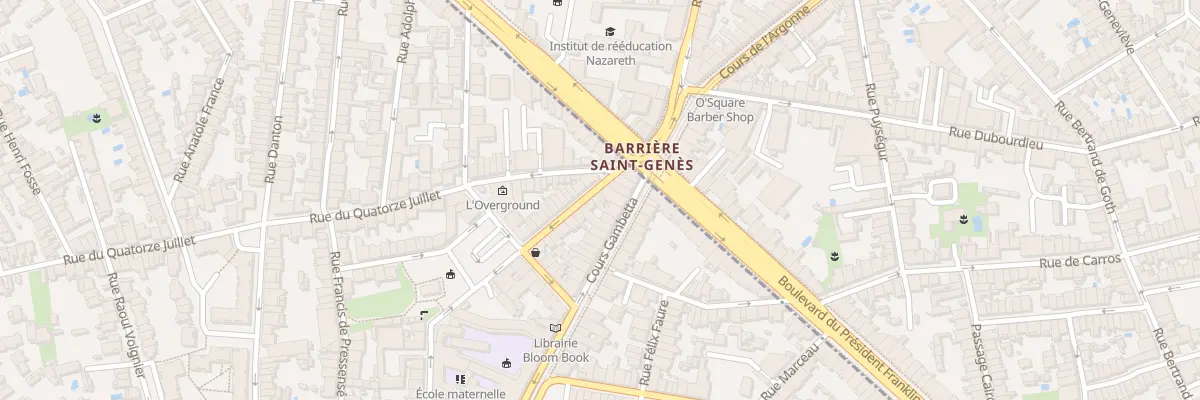 Plan du 10 Rue de la Liberté à Talence