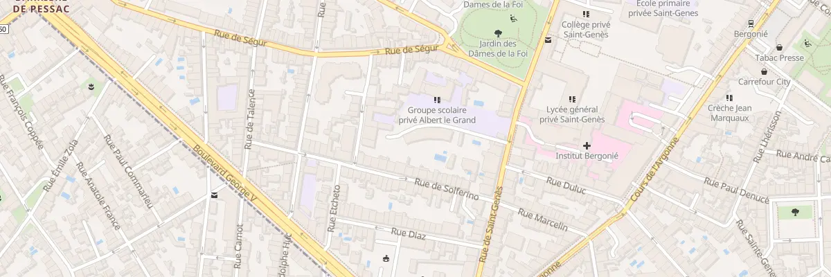 Plan du 197 Rue Saint Genes à Bordeaux