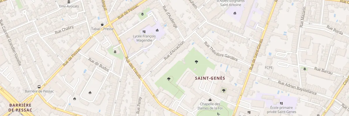 Plan du 38 Rue d’Arcachon à Bordeaux