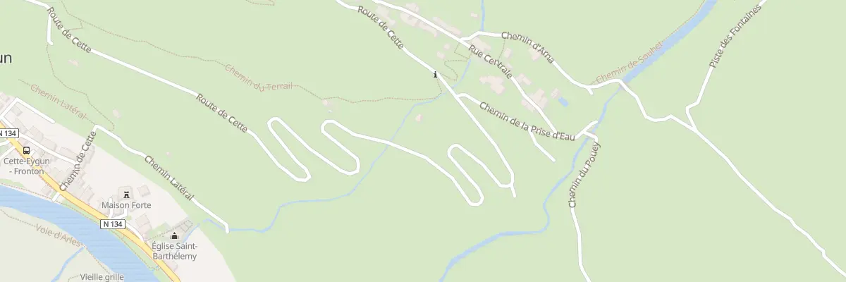 Plan du 3 Rte de Cette à Cette-Eygun
