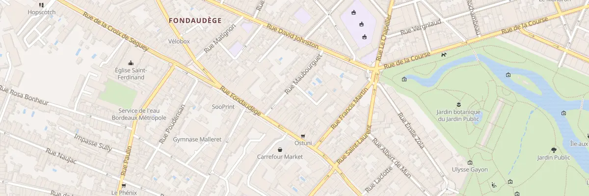 Plan du 12B Rue Maubourguet à Bordeaux