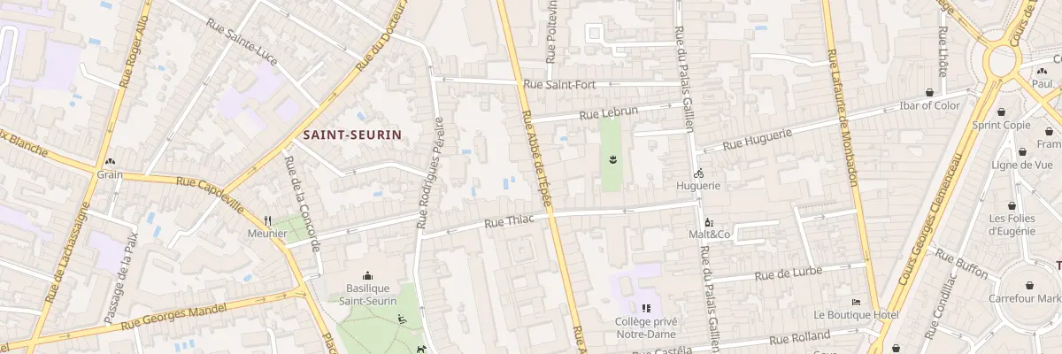 Plan du 91 Rue Abbé de l’Epée à Bordeaux