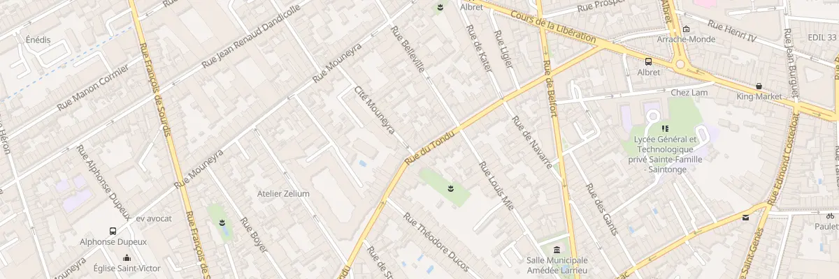 Plan du 63 Rue du Tondu à Bordeaux