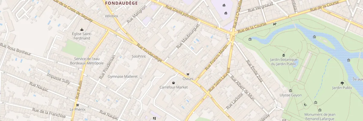Plan du 165 Rue Fondaudège à Bordeaux