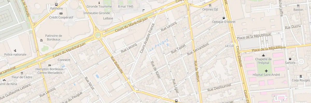 Plan du 7 Rue Ligier à Bordeaux