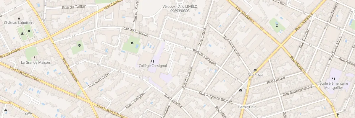 Plan du 38 Rue de Laseppe à Bordeaux
