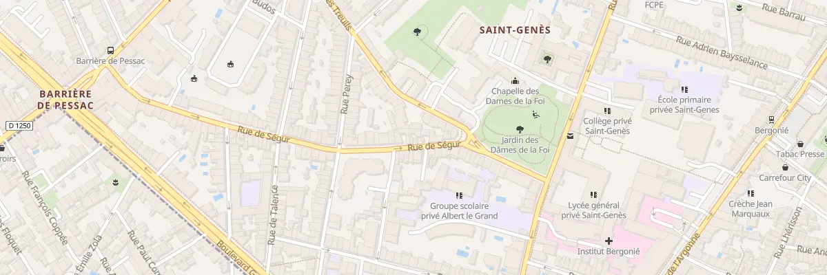 Plan du 86 Rue de Ségur à Bordeaux