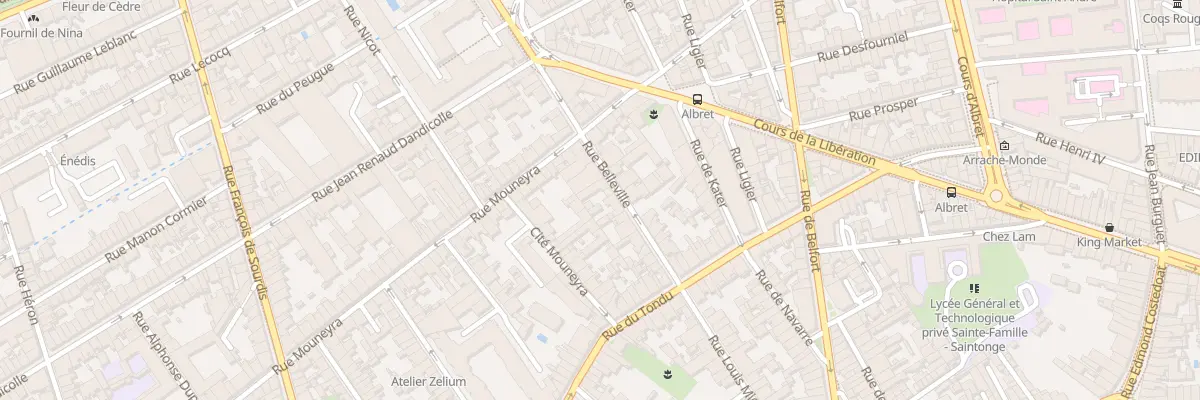 Plan du 131 Rue Belleville à Bordeaux