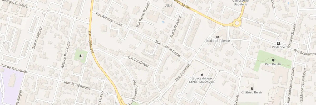 Plan du 23 Rue Lafontaine à Talence