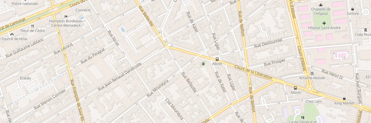 Plan du 59 Rue Mouneyra à Bordeaux