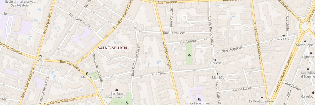 Plan du 93 Rue Abbé de l’Epée à Bordeaux