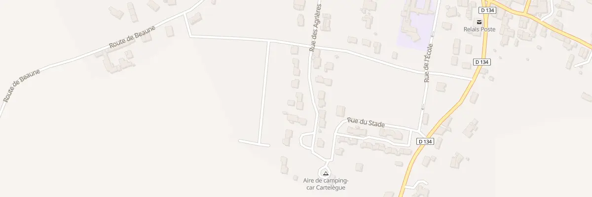 Plan du 14 Rue des Agrières à Cartelègue