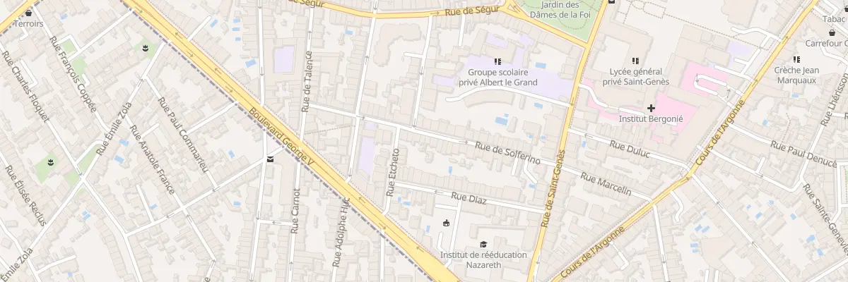 Plan du 23 Rue de Solferino à Bordeaux