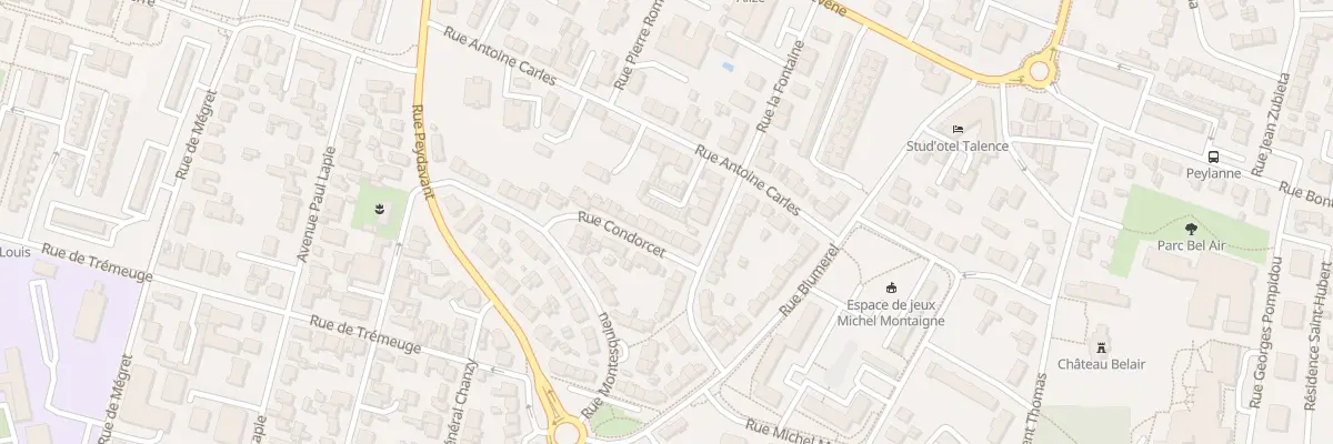Plan du 9012 Rue Antoine Carles à Talence