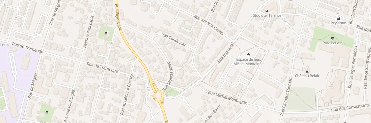 Plan du 37 Rue Lafontaine à Talence