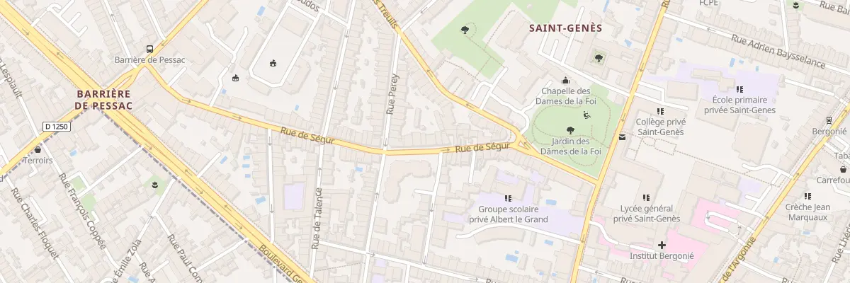 Plan du 74 Rue de Ségur à Bordeaux