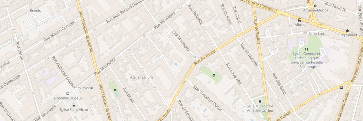 Plan du 73 Rue du Tondu à Bordeaux