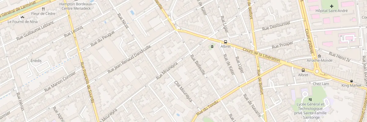 Plan du 66 Rue Mouneyra à Bordeaux