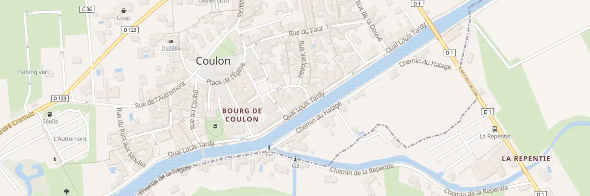 Plan du 50 Quai Louis Tardy à Coulon