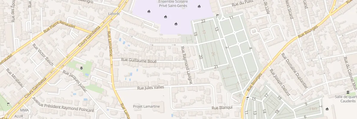 Plan du 46 Rue Guillaume Boue à Talence