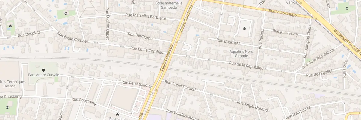 Plan du 7 Rue de la République à Talence