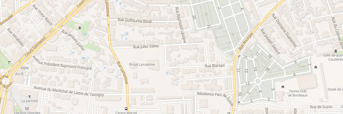 Plan du 6 Rue Blanqui à Talence