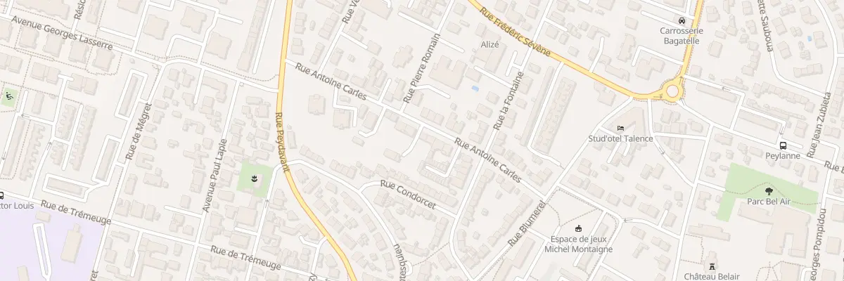 Plan du 29 Rue Antoine Carles à Talence