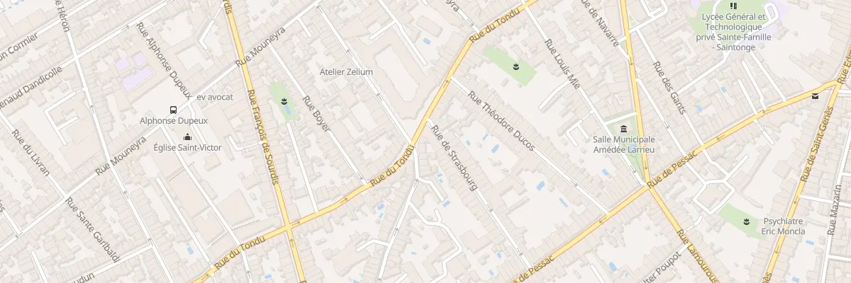 Plan du 94 Rue du Tondu à Bordeaux