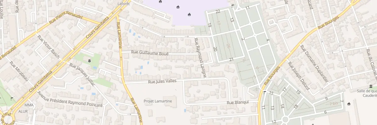 Plan du 45 Rue Guillaume Boue à Talence