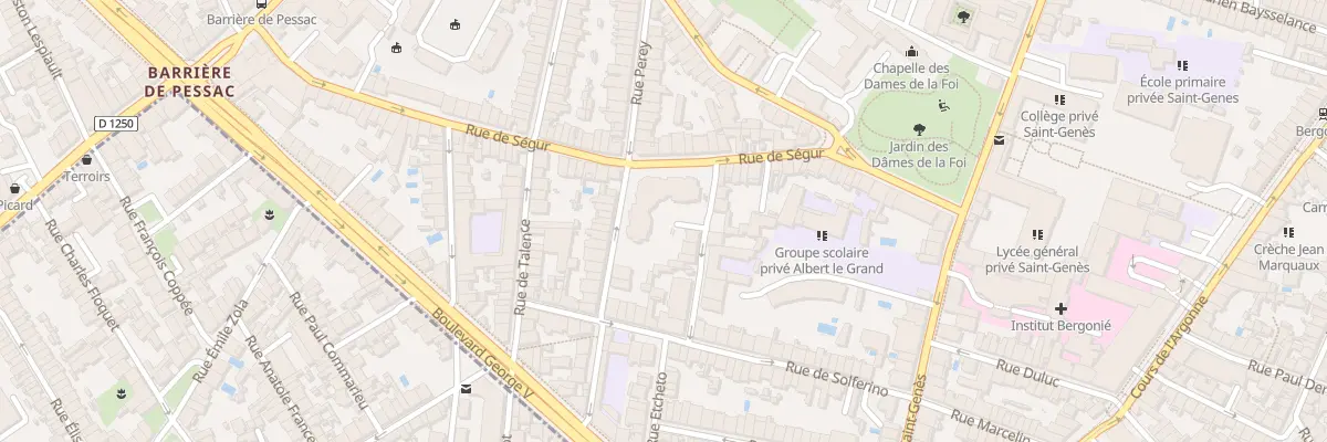 Plan du 71 Rue de Ségur à Bordeaux