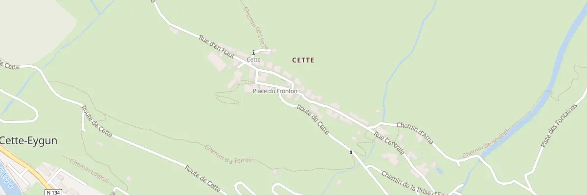 Plan du 4 Rte de Cette à Cette-Eygun