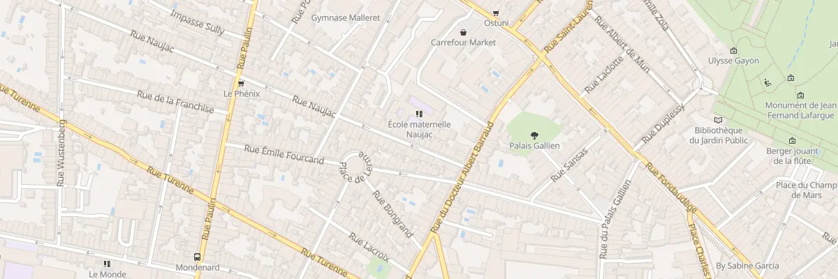 Plan du 17 Rue Naujac à Bordeaux