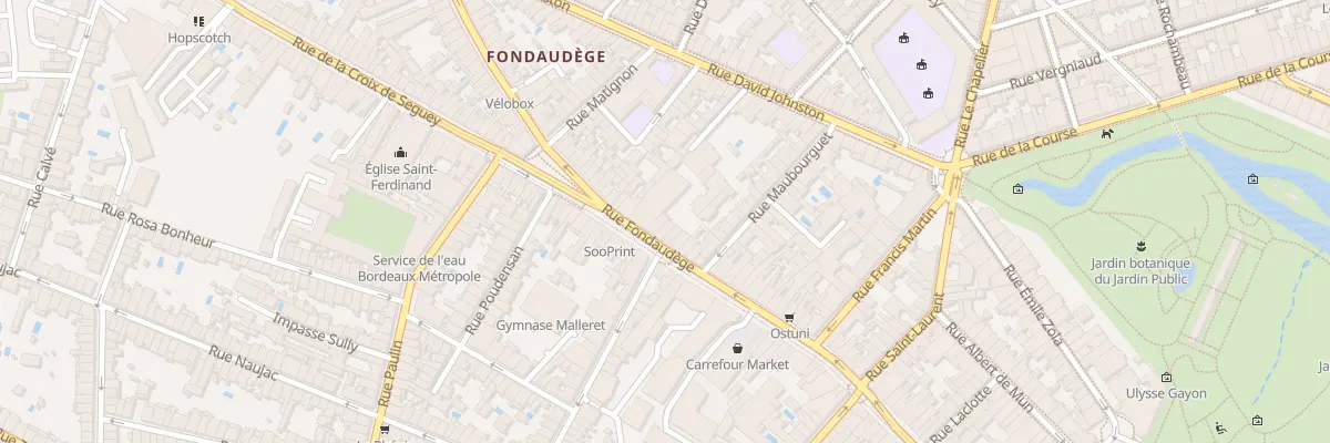 Plan du 187 Rue Fondaudège à Bordeaux