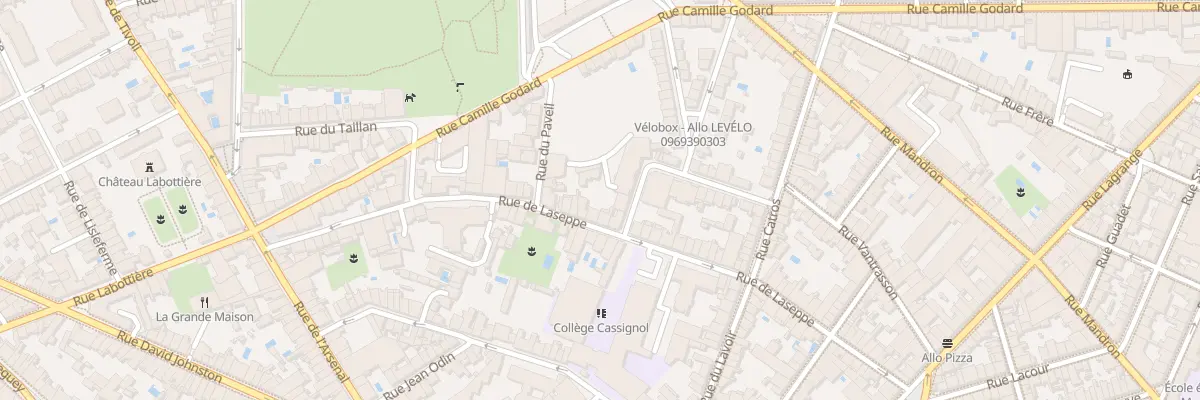 Plan du 65 Rue de Laseppe à Bordeaux