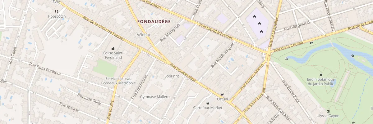 Plan du 189 Rue Fondaudège à Bordeaux