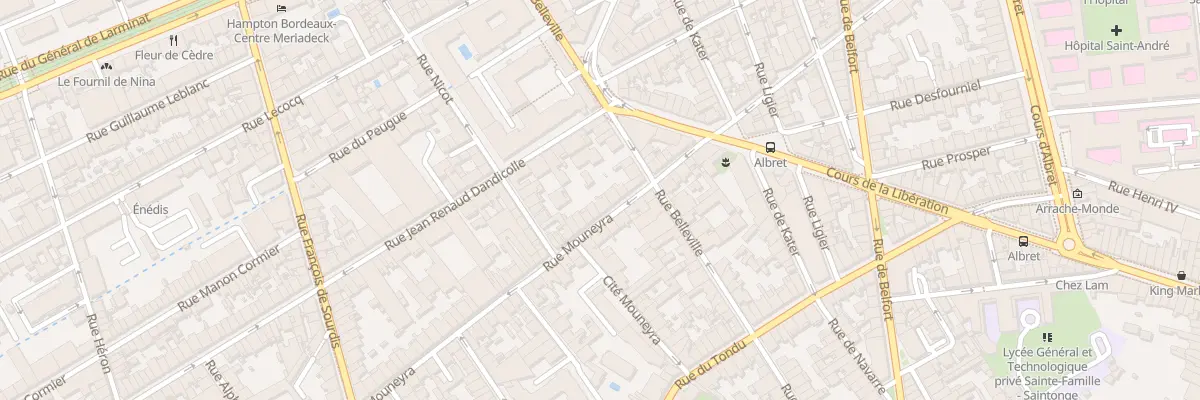 Plan du 75 Rue Mouneyra à Bordeaux