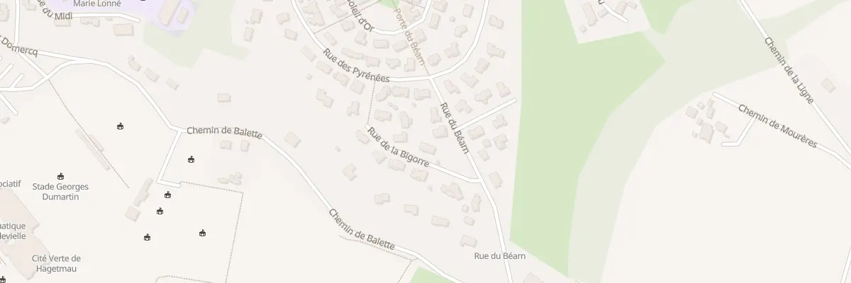 Plan du 72 Rue de la Bigorre à Hagetmau