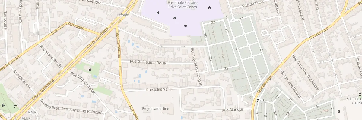Plan du 42 Rue Guillaume Boue à Talence