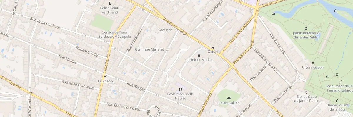 Plan du 144 Rue Fondaudège à Bordeaux