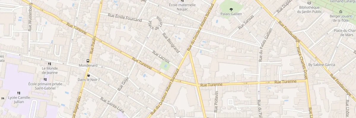 Plan du 75 Rue du Docteur Albert Barraud à Bordeaux