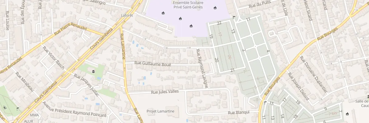 Plan du 40 Rue Guillaume Boue à Talence