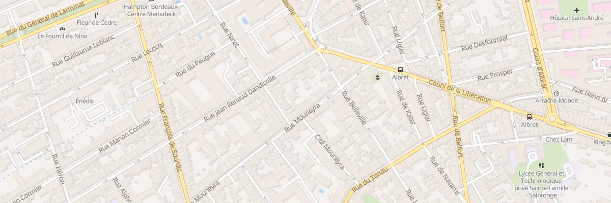 Plan du 79 Rue Mouneyra à Bordeaux