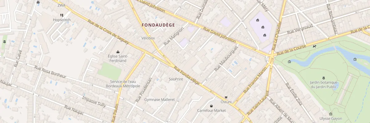 Plan du 193 Rue Fondaudege à Bordeaux