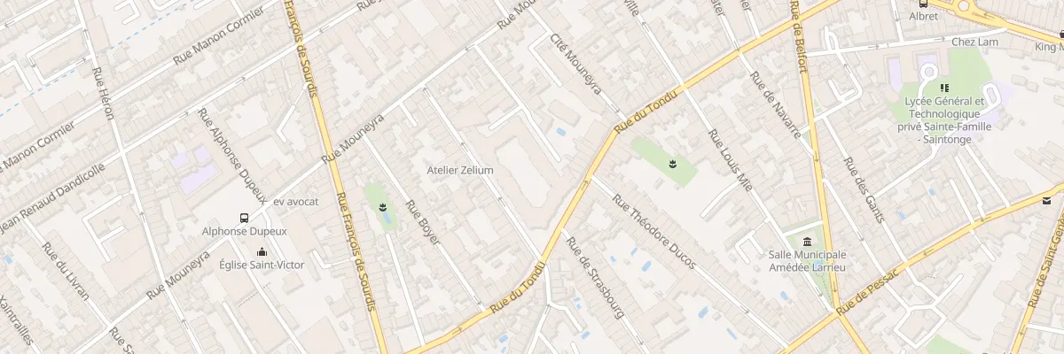 Plan du 95 Rue du Tondu à Bordeaux