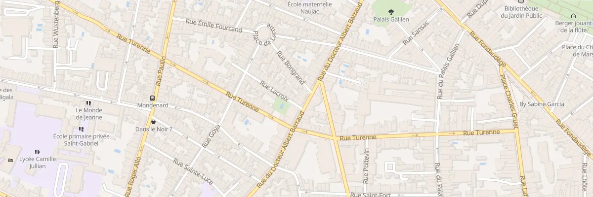 Plan du 3 Rue Lacroix à Bordeaux