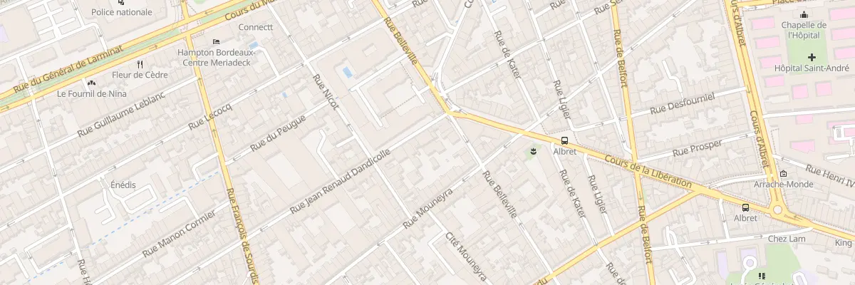 Plan du 10 Rue J Renaud Dandicolle à Bordeaux