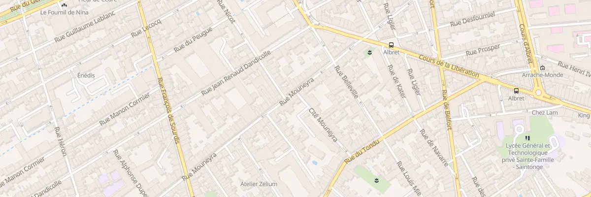 Plan du 80 Rue Mouneyra à Bordeaux