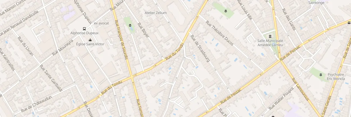 Plan du 102 Rue du Tondu à Bordeaux