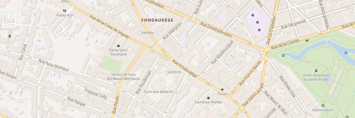 Plan du 195 Rue Fondaudège à Bordeaux