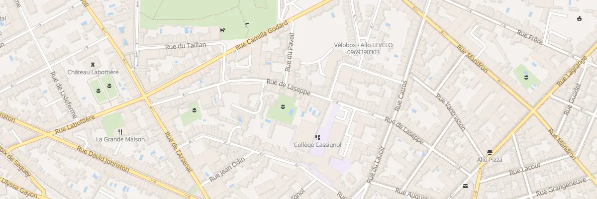 Plan du 74 Rue de Laseppe à Bordeaux
